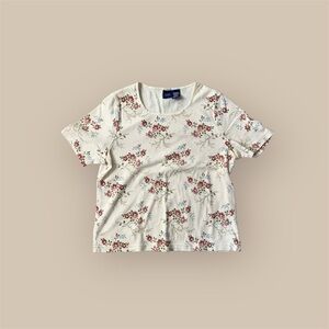Basic Editions Ivory Floral tee